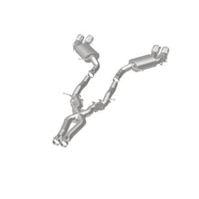 Cargar imagen en el visor de la galería, MagnaFlow 2016 Chevy Camaro 6.2L V8 Competition Cat Back con puntas pulidas cuádruples