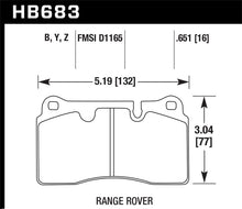 Cargar imagen en el visor de la galería, Hawk 08 Range Rover Sport LE / 06-09 Supercharged Performance Ceramic Street Front Brake Pads