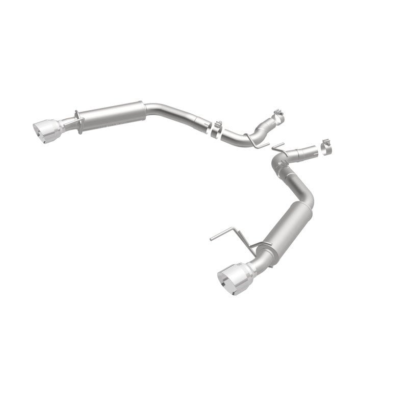Eje trasero MagnaFlow, SS, 2,5 pulgadas, competición, punta de 4,5 pulgadas pulida dividida doble 2015 Ford Mustang Ecoboost