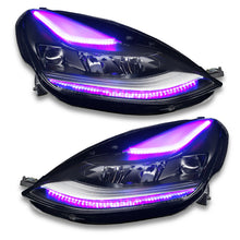 Cargar imagen en el visor de la galería, Oracle 2021+ Tesla Model 3 Dynamic ColorSHIFT  Headlight DRL Upgrade Kit SEE WARRANTY