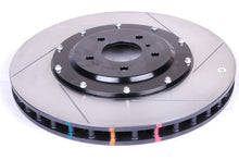 Cargar imagen en el visor de la galería, DBA 09-11 Nissan GTR R-35 Rotor delantero ranurado serie 5000 de 2 piezas ensamblado con sombrero negro