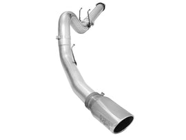 aFe Atlas Exhausts Escape de acero aluminizado con respaldo DPF de 5 pulgadas 2015 Ford Diesel V8 6.7L (td) Punta pulida