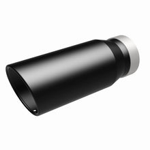 Cargar imagen en el visor de la galería, MagnaFlow Tip Stainless Black Coated Single Wall Round Single Outlet 5in Dia 4in Inlet 13in L