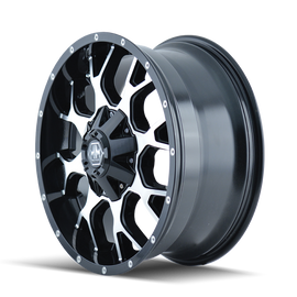 Mayhem 8015 Warrior 20x9 / 8x165.1 BP / 18mm Offset / 130.8mm Hub Black/Machined Face Wheel
