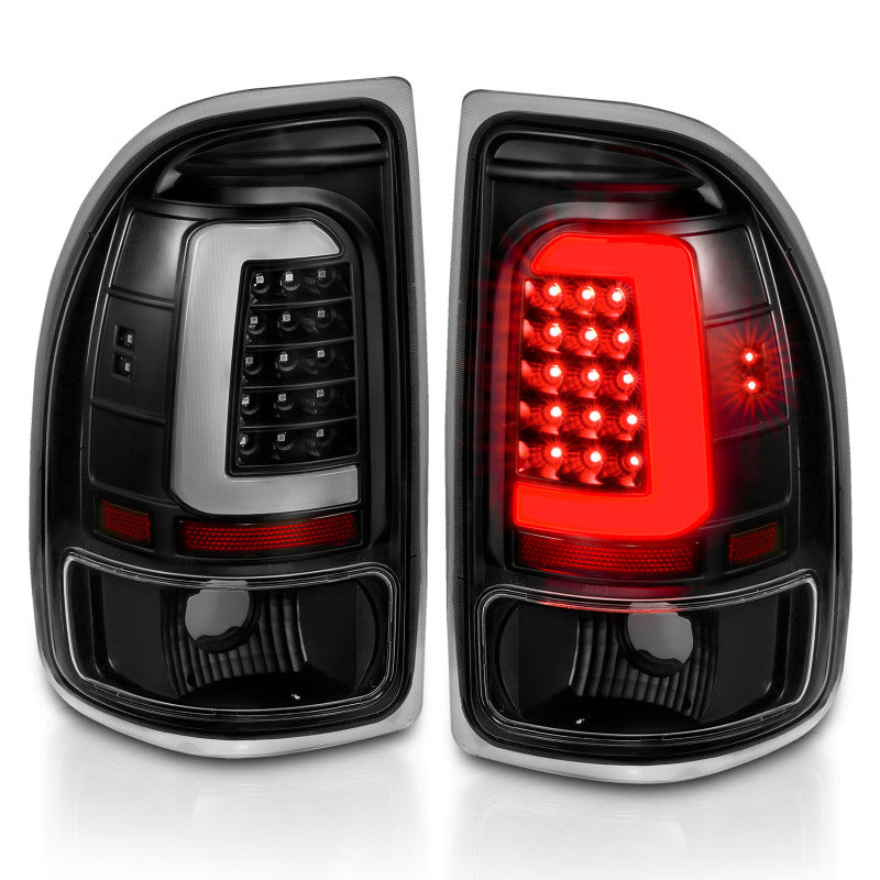 ANZO 1997-2004 Dodge Dakota luces traseras LED, carcasa negra, par de lentes transparentes