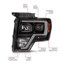 Cargar imagen en el visor de la galería, ANZO 2009-2014 Ford F-150 Barra de luz para proyector HL negro ámbar