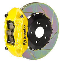 Cargar imagen en el visor de la galería, Brembo 07-15 TT 3.2L/09-15 TTS/12-13 TT RS Rr GT BBK 4Pist Cast 328x28 2pc Ranura de rotor tipo 1-Amarillo