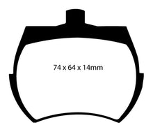 Cargar imagen en el visor de la galería, EBC 84-92 Austin Mini 1.0L Pastillas de freno delanteras Yellowstuff