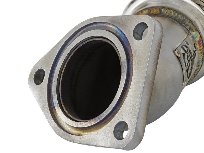 aFe Power Elite Twisted Steel 16-17 Honda Civic I4-1.5L (t) Tubo central de bajante trasero de 2.5 pulgadas