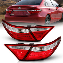 Cargar imagen en el visor de la galería, ANZO 2015-2016 Toyota Camry luces traseras LED rojo/transparente