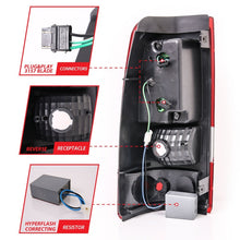 Cargar imagen en el visor de la galería, ANZO 2003-2006 Chevrolet Silverado 1500 luces traseras LED rojo/transparente