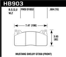 Cargar imagen en el visor de la galería, Hawk 2015 Ford Mustang DTC-60 Front Brake Pads