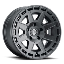 Cargar imagen en el visor de la galería, ICON Compass 17x8.5 6x135 6mm Offset 5in BS Rueda negra satinada