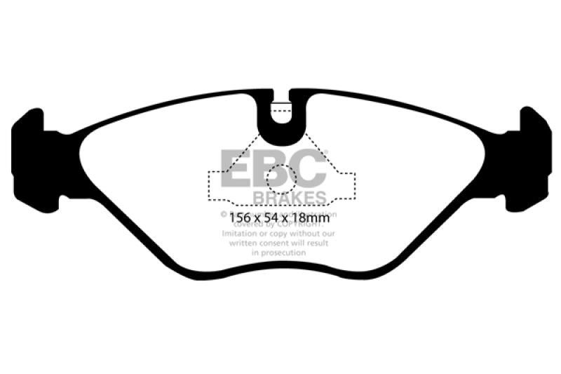 Pastillas de freno delanteras EBC 90-98 Saab 9000 2.0 Yellowstuff