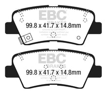 Cargar imagen en el visor de la galería, EBC 15+ Hyundai Sonata 1.6 Turbo (Elec Park Brake) Ultimax2 Rear Brake Pads
