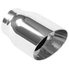 Cargar imagen en el visor de la galería, MagnaFlow Tip Stainless Double Wall Round Single Outlet Polished 3.5in DIA 2.5in Inlet 5.5in Length