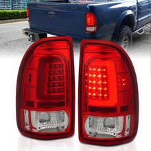 Cargar imagen en el visor de la galería, ANZO 1997-2004 Dodge Dakota luces traseras LED con carcasa cromada, par de lentes rojas