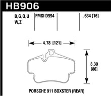 Cargar imagen en el visor de la galería, Hawk 02-10 Porsche 911 HP+ Street Rear Brake Pads
