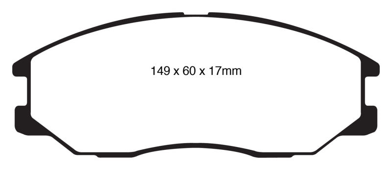 EBC 08-10 Kia Sorento 3.3 Pastillas de freno delanteras Greenstuff