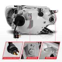 Cargar imagen en el visor de la galería, Faros delanteros tipo proyector ANZO 12-15 Toyota Tacoma - con barra de luz con carcasa negra