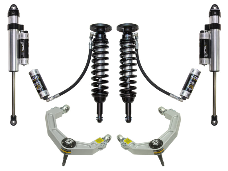 ICON 09-13 Ford F-150 4WD 1.75-2.63in Sistema de suspensión Etapa 5 con Billet Uca
