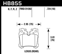 Cargar imagen en el visor de la galería, Hawk 07-17 Lexus LS460 / 08-16 Lexus LS600h HPS Street Rear Brake Pads