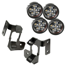 Cargar imagen en el visor de la galería, Rugged Ridge 07-18 Jeep Wrangler JK Semi-Gloss Black Round A-Pillar LED Light Mount Kit
