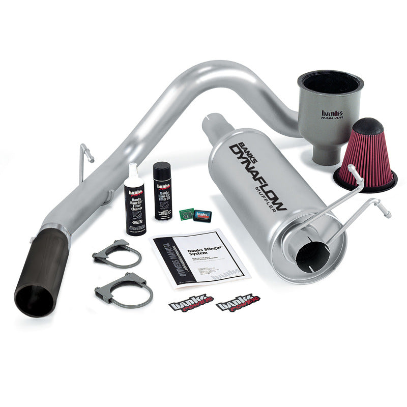 Banks Power 99-04 Ford 6.8L Excursion Stinger System con AutoMind - Escape único SS con punta negra