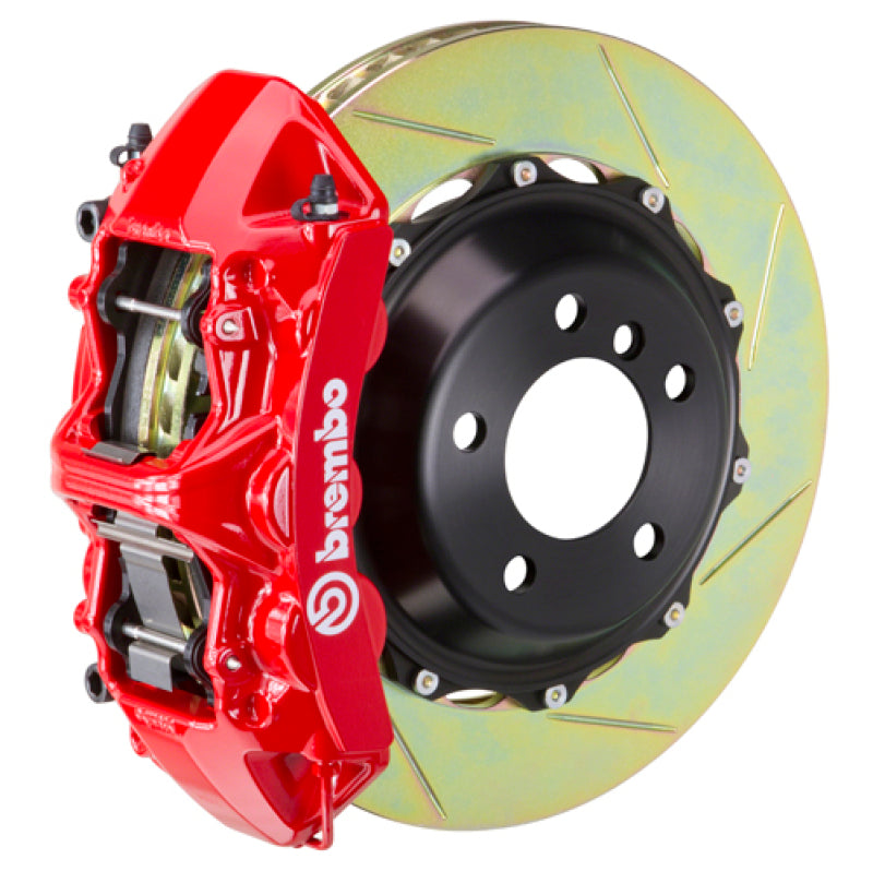 Brembo 08-09 H2 Trasero GT BBK 4 pistones fundidos 2 piezas 380x32 2 piezas rotor ranurado tipo 1-rojo