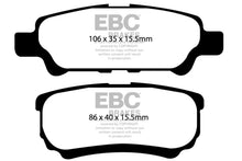 Cargar imagen en el visor de la galería, EBC 06-12 Dodge Caliber 2.4 Pastillas de freno traseras extra resistentes