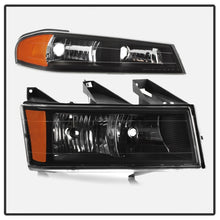 Cargar imagen en el visor de la galería, Xtune Chevy Colorado 04-12 OEM Headlights w/ Bumper Lights Black HD-JH-CCOL04-SET-BK