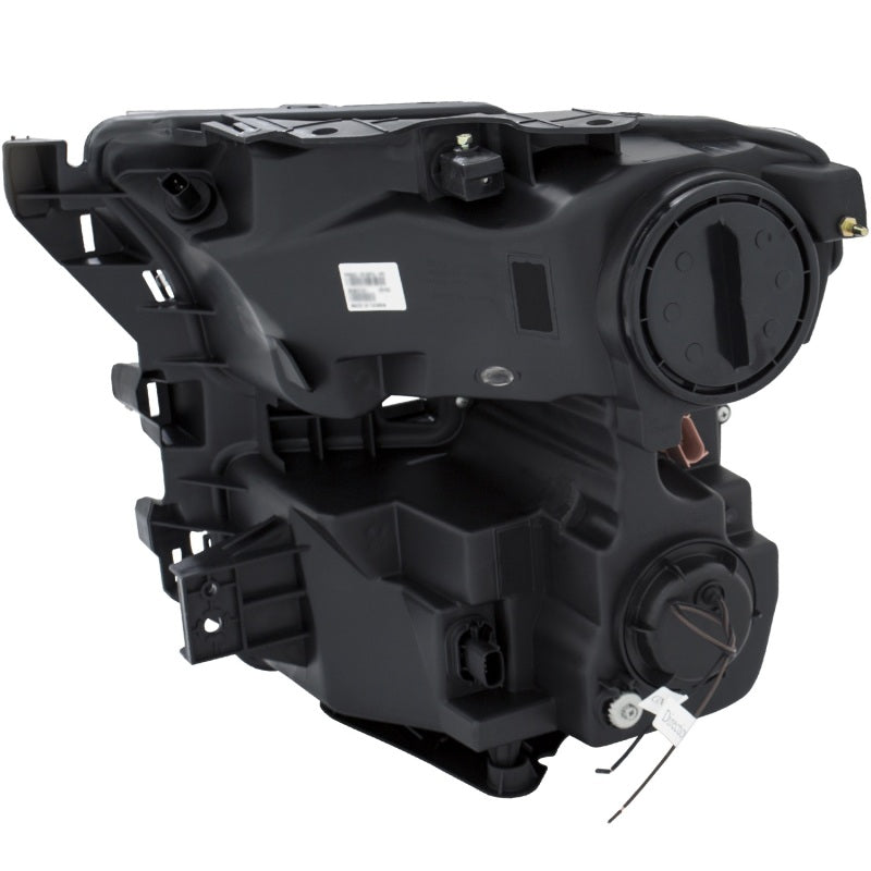 ANZO 2015-2017 Ford F-150 Faros delanteros proyectores con estilo de tablón cromados con ámbar