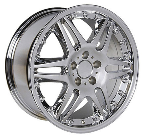 18" Replica Wheel MB09 Fits Mercedes Benz C Class Rim 18x8.5 Chrome Wheel