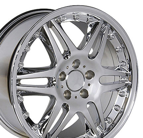 18" Replica Wheel MB09 Fits Mercedes Benz C Class Rim 18x8.5 Chrome Wheel