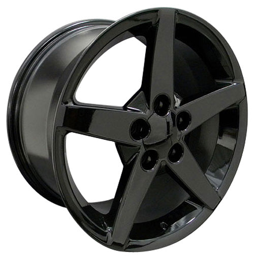 17" Replica Wheel CV06 Fits Chevrolet Corvette - C6 Rim 17x9.5 Black Wheel