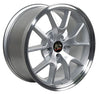 18" Replica Wheel FR05 Fits Ford Mustang FR500 Rim 18x9 Silver Wheel