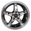 17" Replica Wheel FR04 Fits Ford Mustang Cobra Rim 17x9 Chrome Wheel