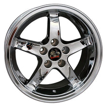 Cargar imagen en el visor de la galería, 17" Replica Wheel FR04 Fits Ford Mustang Cobra Rim 17x9 Chrome Wheel