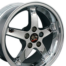 Cargar imagen en el visor de la galería, 17" Replica Wheel FR04 Fits Ford Mustang Cobra Rim 17x9 Chrome Wheel