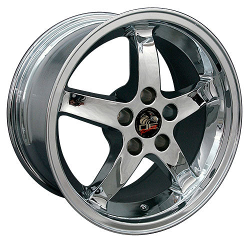 17" Replica Wheel FR04 Fits Ford Mustang Cobra Rim 17x9 Chrome Wheel