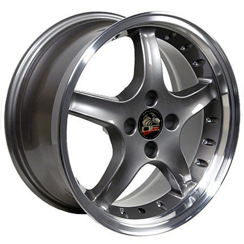 17" Replica Wheel FR04 Fits Ford Mustang Cobra Rim 17x8 DR Gunmetal Wheel