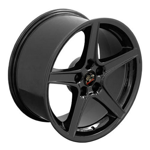 18" Replica Wheel FR06B Fits Ford Mustang Saleen Rim 18x9 Black Wheel