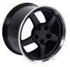 18" Replica Wheel CV05 Fits Chevrolet Corvette - C5 Rim 18x9.5 Deep Dish Black Wheel