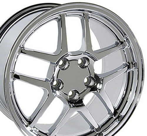 17" Replica Wheel CV04 Fits Chevrolet Corvette - C5 Z06 Rim 17x9.5 Chrome Wheel