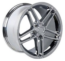 Cargar imagen en el visor de la galería, 18" Replica Wheel CV07A Fits Chevrolet Corvette - C6 Z06 Rim 18x9.5 Chrome Wheel