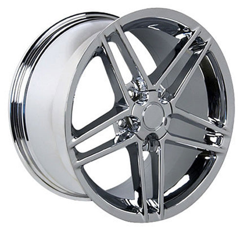 19" Replica Wheel CV07B Fits Chevrolet Corvette - C6 Z06 Rim 19x10 Chrome Wheel
