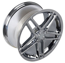 Cargar imagen en el visor de la galería, 18" Replica Wheel CV07A Fits Chevrolet Corvette - C6 Z06 Rim 18x10.5 Chrome Wheel