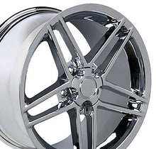Cargar imagen en el visor de la galería, 17&quot; Replica Wheel CV07A Fits Chevrolet Corvette - C6 Z06 Rim 17x9.5 Chrome Wheel