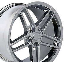 Cargar imagen en el visor de la galería, 18" Replica Wheel CV07A Fits Chevrolet Corvette - C6 Z06 Rim 18x10.5 Chrome Wheel