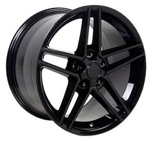 Cargar imagen en el visor de la galería, 18" Replica Wheel CV07A Fits Chevrolet Corvette - C6 Z06 Rim 18x10.5 Black Wheel